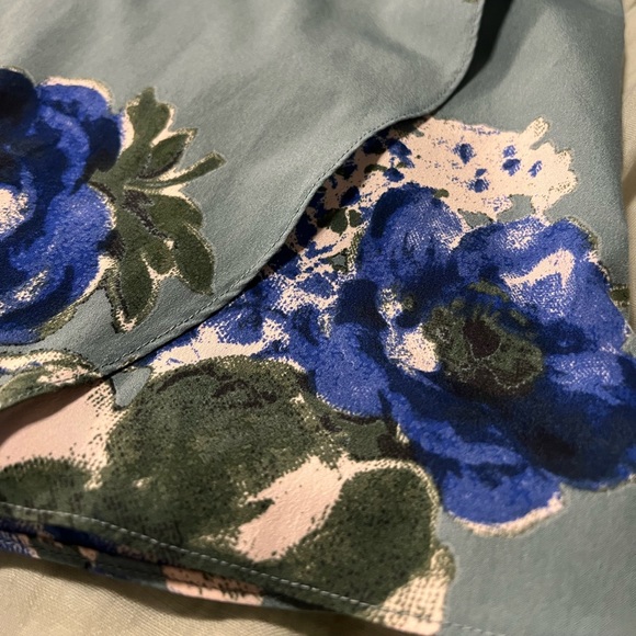 Free People Intimately Cascade Floral Dress Size Small in Teal Blue - Picture 3 of 5